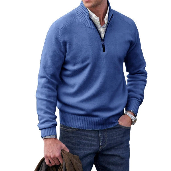 Kashmir-sweater med col til mænd Vintertøj