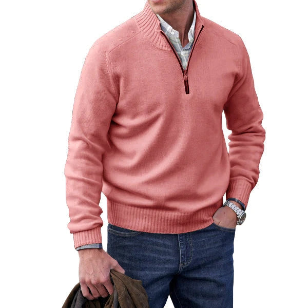 Kashmir-sweater med col til mænd Vintertøj