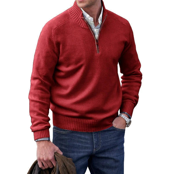 Kashmir-sweater med col til mænd Vintertøj