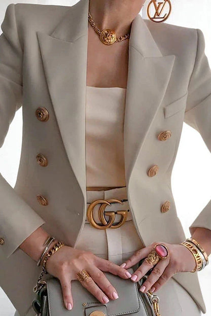 Solidt fashion blazerdress