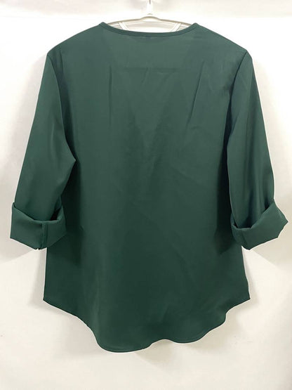Casual, rynket bluse med oprullede ærmer til kvinder