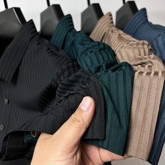 Luksus poloshirt i issilke til mænd