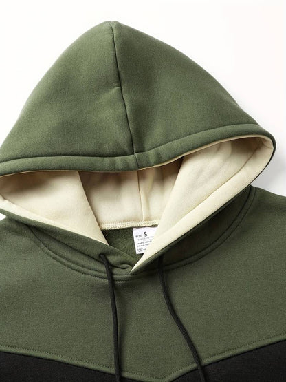 Trendy hættetrøje med farveblok til mænd