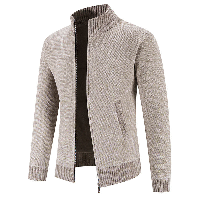 Strikket sweaterjakke til mænd Vintertøj