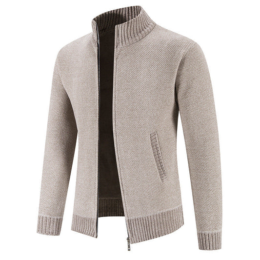 Strikket sweaterjakke til mænd Vintertøj