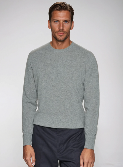 Grå sweater i premium uld