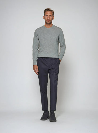 Grå sweater i premium uld