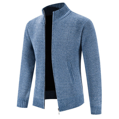 Strikket sweaterjakke til mænd Vintertøj
