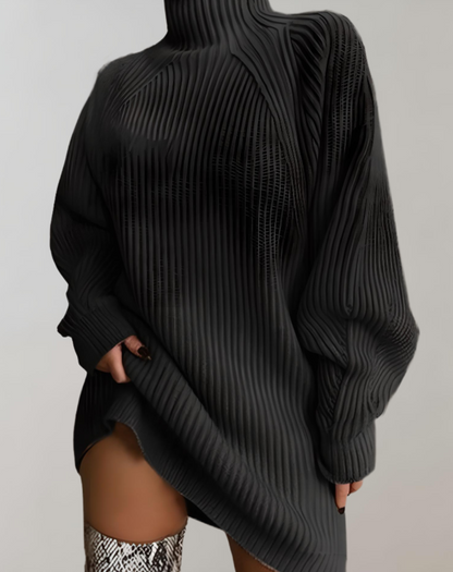 Kjole med tyk sweater