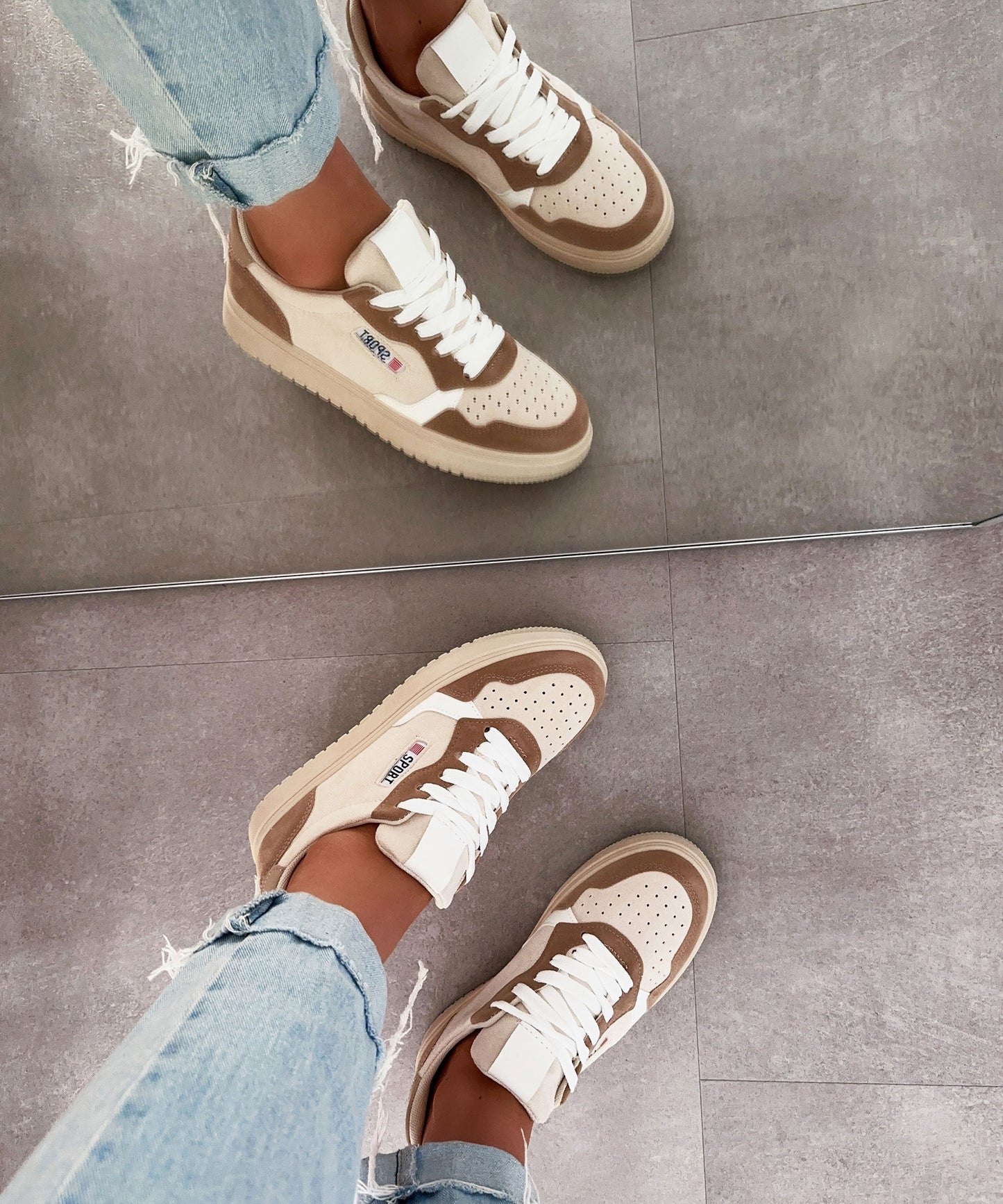 Behagelige sneakers med snørebånd til kvinder