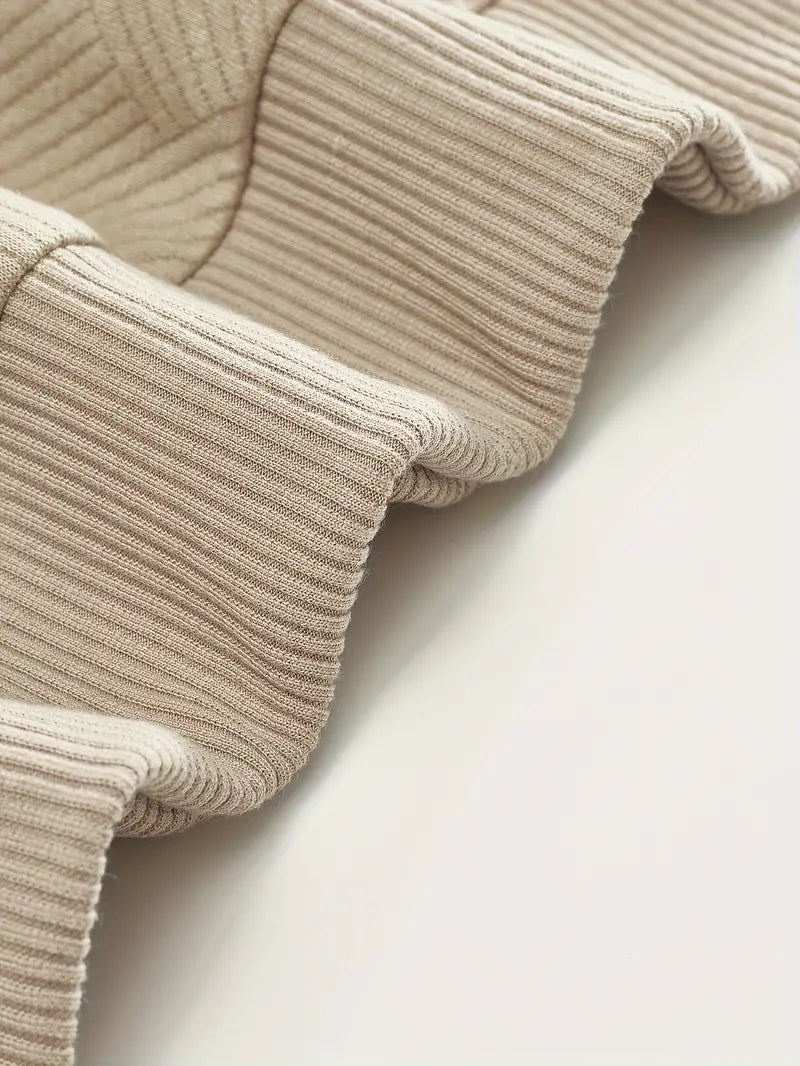 Halv lynlåstrøje med krave og geometrisk design til mænd | Perfekt til efterår/vinter