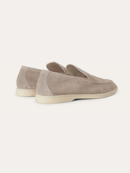 Raffinerede Beige loafers i ruskind