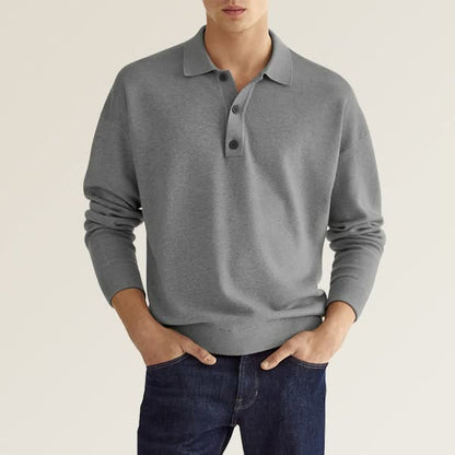 Langærmet poloshirt til mænd