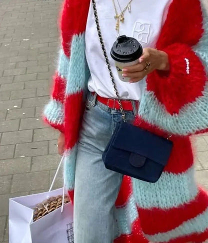 Oversized fluffy vest til kvinder