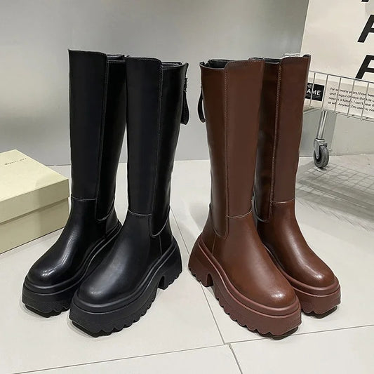 Lange chunky støvler til kvinder