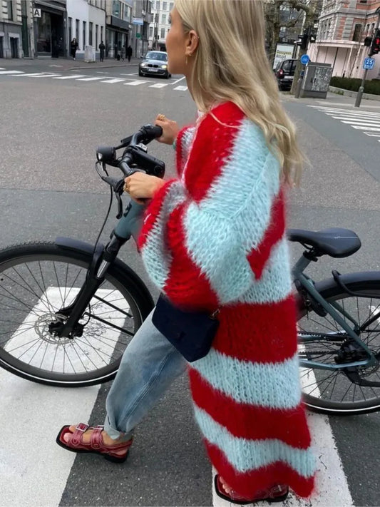Oversized fluffy vest til kvinder