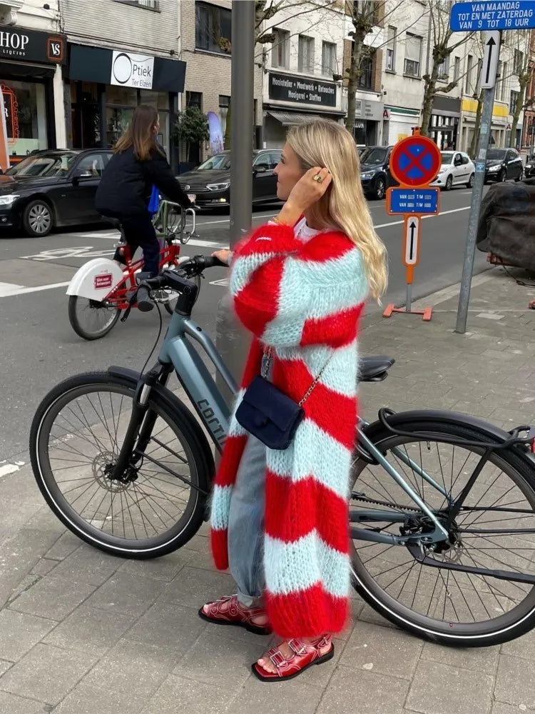 Oversized fluffy vest til kvinder