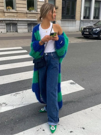 Oversized fluffy vest til kvinder