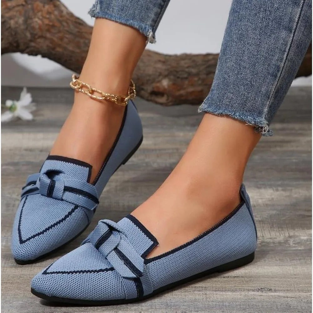 Knudemønster spidse dukkesko