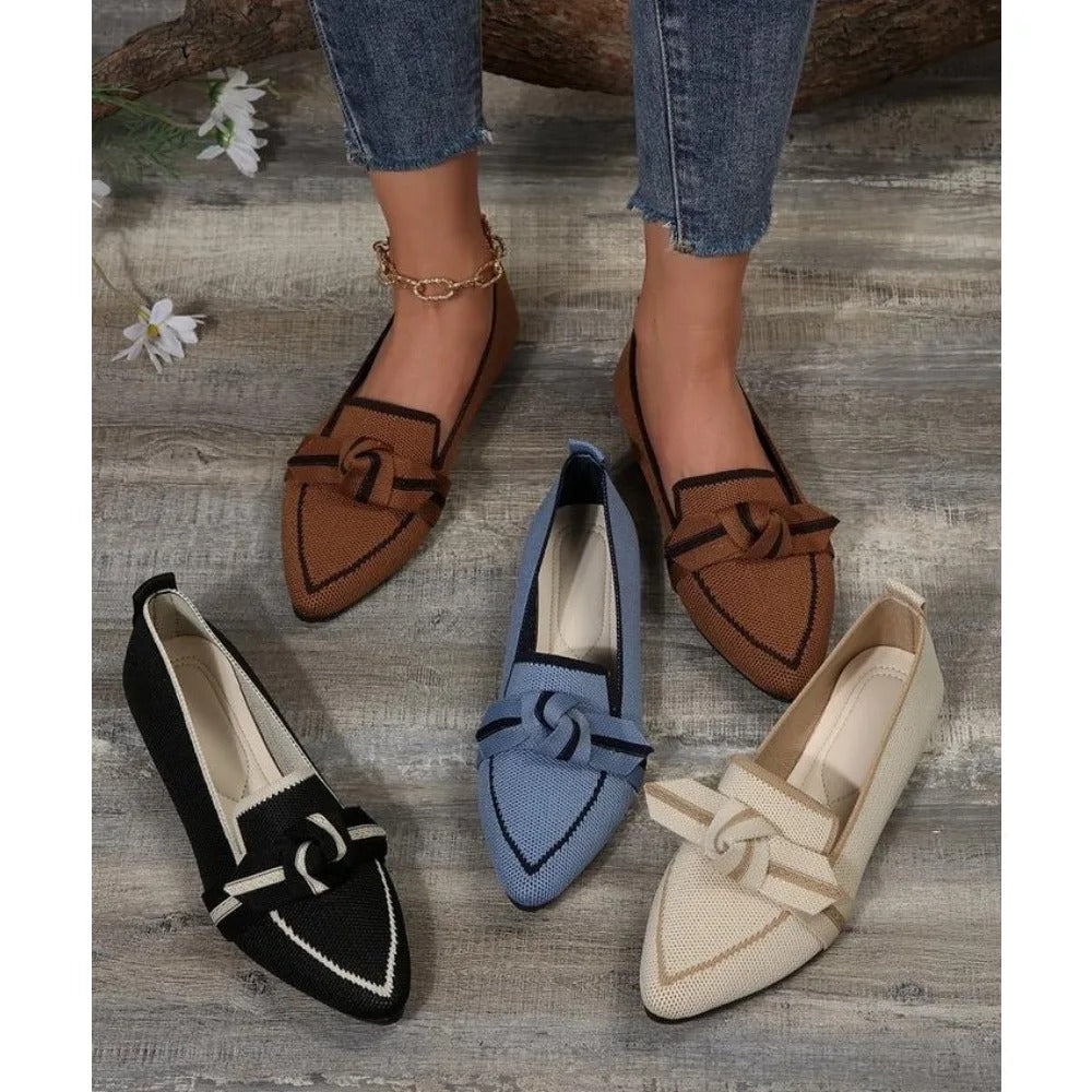 Knudemønster spidse dukkesko