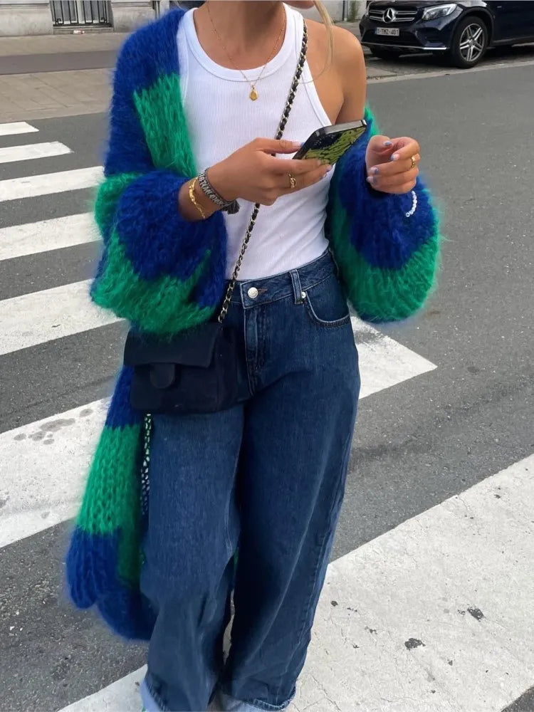 Oversized fluffy vest til kvinder