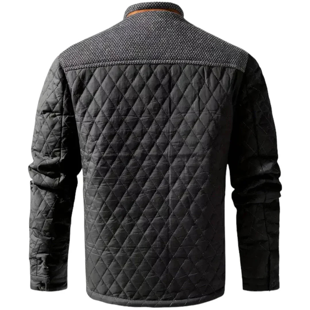 Stilfuld fieldjakke med quiltet design til mænd