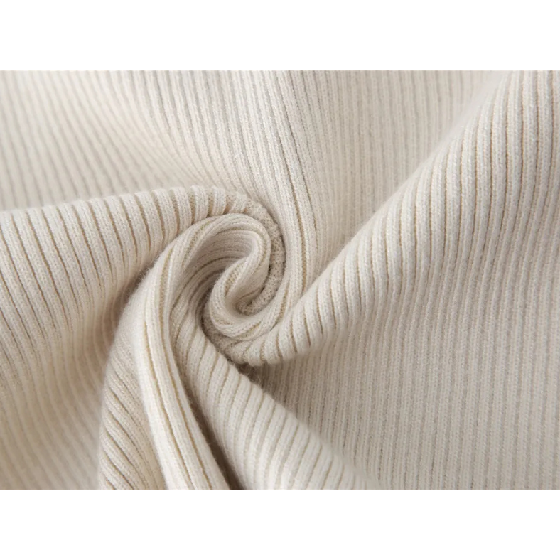 Elegant sæt med rullekrave og midi-nederdel til kvinder