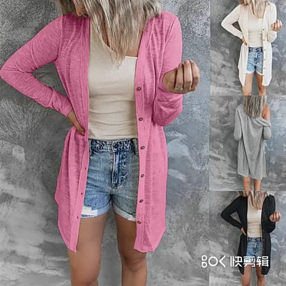 Enkeltradet strikket cardigan