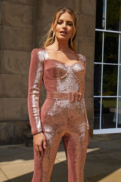 Glitter-jumpsuit til kvinder