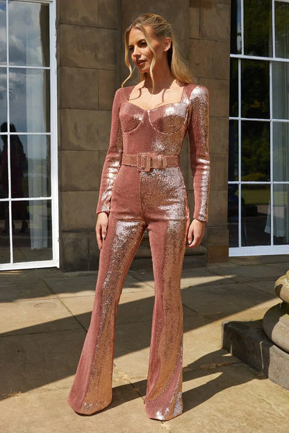 Glitter-jumpsuit til kvinder