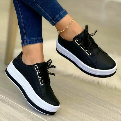 Metallic platform-sneakers til kvinder