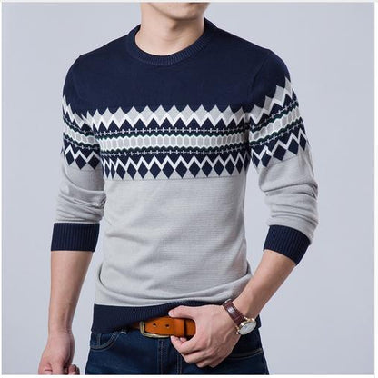Slim Fit Sweater til mænd Efterårs- og vintertøj