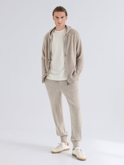 Raffinerede kashmirbukser i beige