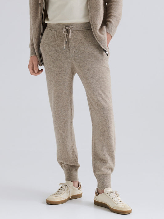 Raffinerede kashmirbukser i beige