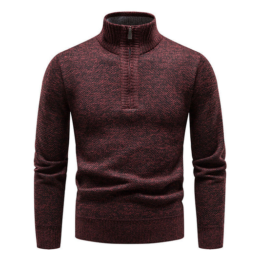 Strikket sweater med col til mænd Vintertøj