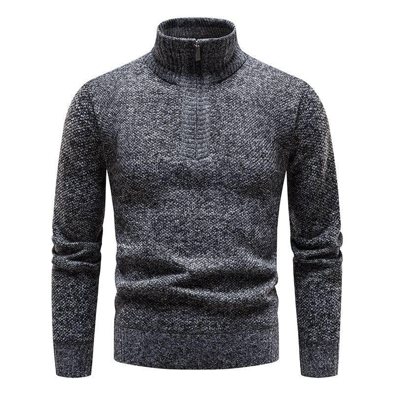 Strikket sweater med col til mænd Vintertøj