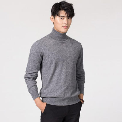 Kashmir-sweater med Col til mænd i old-money-stil
