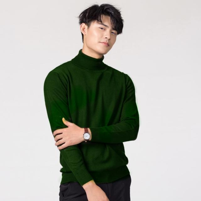 Kashmir-sweater med Col til mænd i old-money-stil