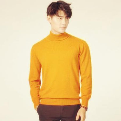 Kashmir-sweater med Col til mænd i old-money-stil